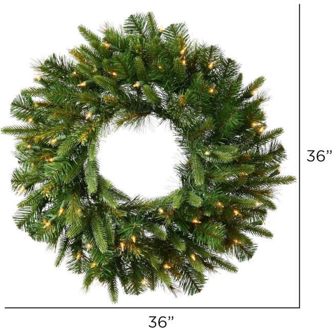 Vickerman 36" Cashmere Wreath with 100 Warm White LED Lights