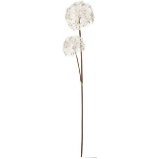  Billowy Cream Dandelion Stem, 39-Inch Artificial Fake Flower, Lifelike Bouquet Centerpiece for Home, Office, Weddings and Gifts Décor