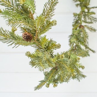  6 ft Alpine Fir Lightweight Garland, Artificial Greenery, Christmas Garland, Perfect for Weddings, Fireplace Mantels, Dining and Living Rooms