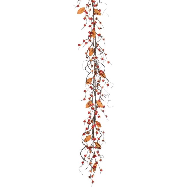  5 ft Bittersweet and Twig Leaf Fall Garland, Artificial Greenery, Everyday Decor, Perfect for Weddings, Fireplace Mantels, Dining and Living Room