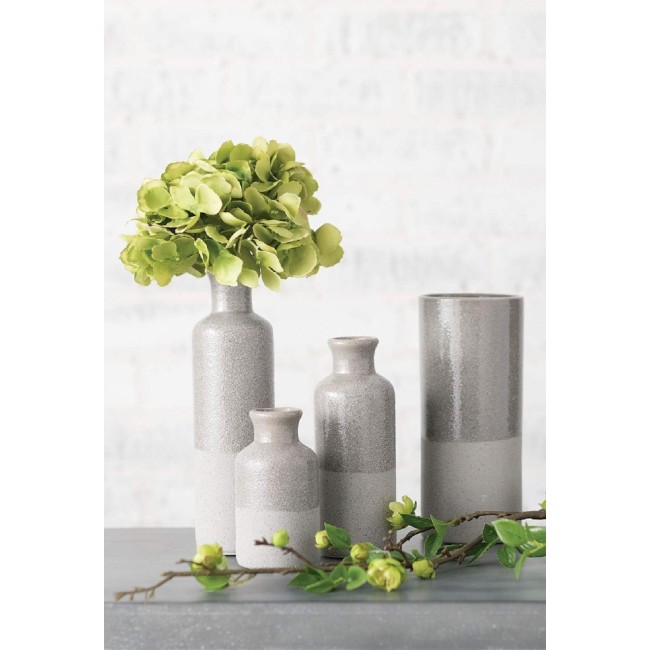  Ceramic Gray Dipped Tall Flower Vase (CM2860)