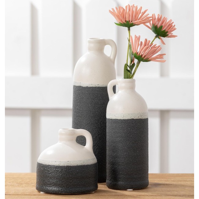  Jug Vase Set, Farmhouse Decor for Your Kitchen, Bedroom, Office, Living Room, & Bathroom, Coffee Table Decor, Centerpiece Decorations, Aesthetic Room Decor (CM2945)