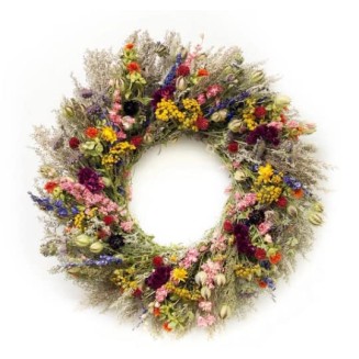 VanCortlandt Farms Natural Dried Flower Handmade Meadow Parade Wreath