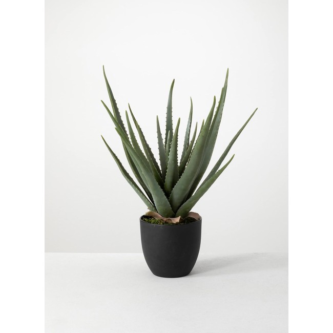  Faux Potted Aloe; Indoor Artificial Greenery Décor