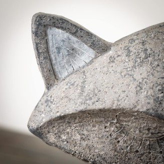  18.25" Gray Fox Garden Sculpture