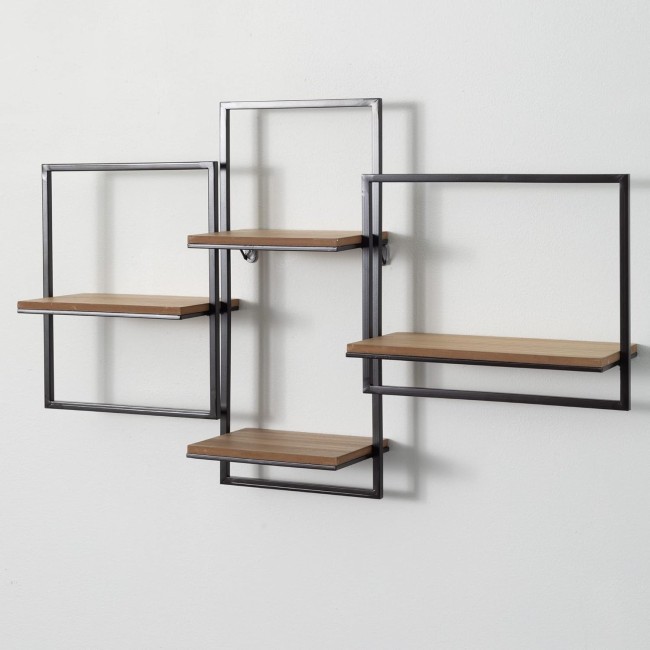  Quadrate Open Wood Wall Shelf, Wall Décor, Wall Decorations for Home, Home Décor