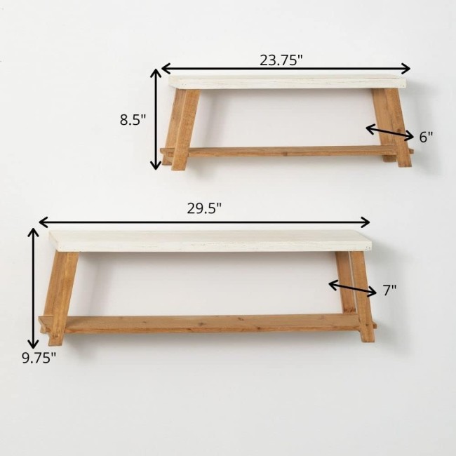  Bench-Seat-Shaped Wall Shelf, Wall Décor, Wall Decorations for Home, Home Décor