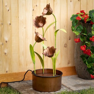 Tulip Water Fountain - Copper