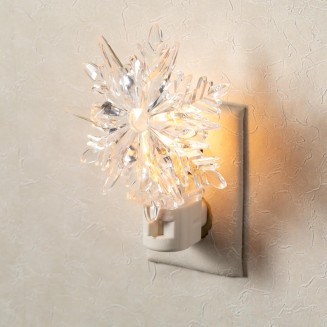  Christmas Snowflake Nightlight, Holiday Decor, Christmas Nightlight, Christmas Decorations, Night Light; Clear (PN4003)