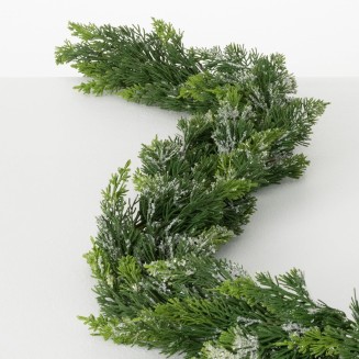  6 ft Lush Green Cedar Garland, Artificial Greenery, Seasonal Holiday Decor, Perfect for Weddings, Fireplace Mantels, Dining and Living Room