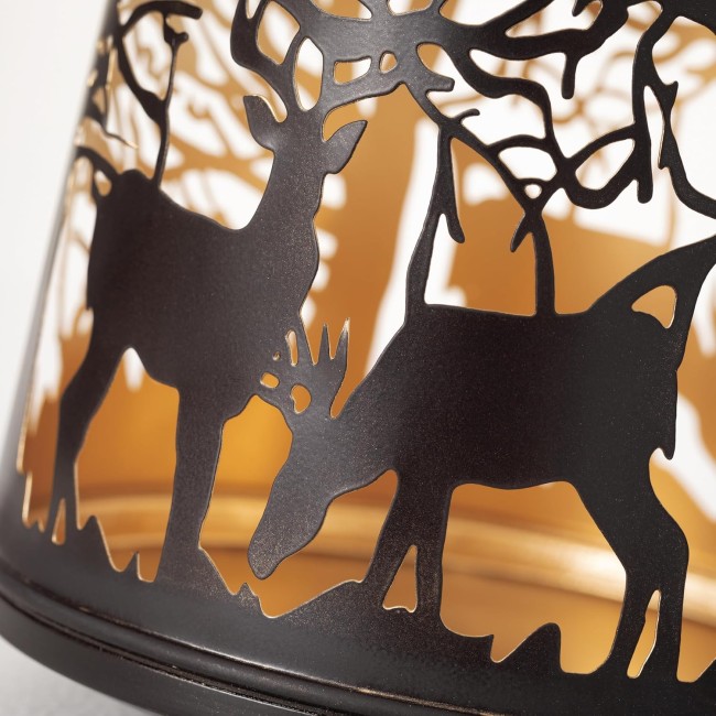 Brown Metal Deer Lantern