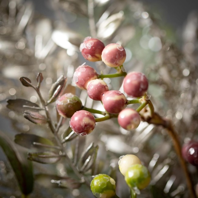  Pine and Berry Garland, Artificial Greenery, Seasonal Holiday Decor, Perfect for Weddings, Fireplace Mantels, Dining and Living Room