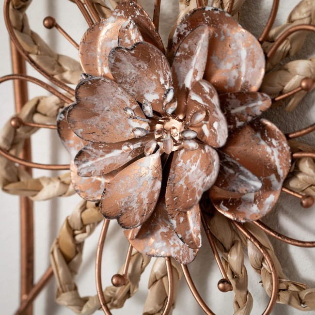  Metal Flower Art Wall Decor, Rustic Vintage Farmhouse Artwork Decoration, Perfect for Office, Living Rooms, Dining Rooms, Kitchens and Bathrooms