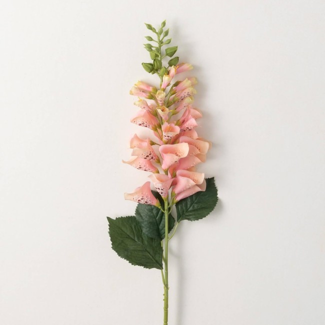  Peach Foxglove Spray, 35-Inch Artificial Fake Flower, Lifelike Bouquet Centerpiece for Home, Office, Weddings and Gifts Décor