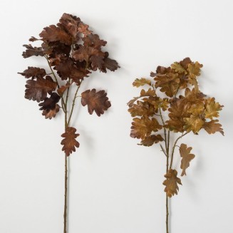  Oak Leaf Spray Set of 2, Artificial Fake Flower, Lifelike Bouquet Centerpiece for Home, Office, Weddings and Gifts Decor