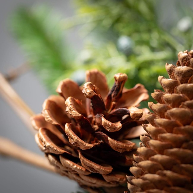  24" Lush Pine Pinecone Wreath, Christmas Wreath, Front Decor Decor, Perfect for Fireplace Mantels, Dining and Living Rooms