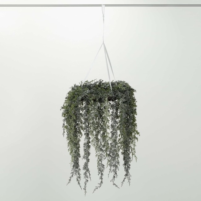  16" Draping Cypress Hanging Wreath, Christmas Decor, Artificial Greenery, Perfect for Fireplace Mantels, Dining and Living Rooms