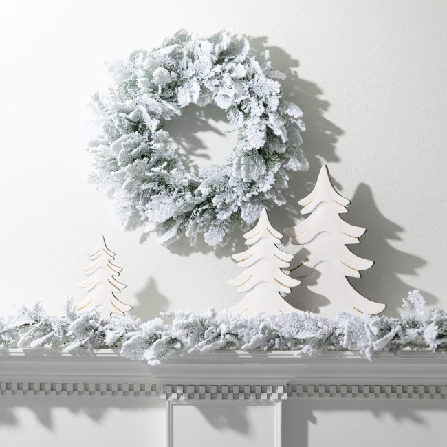  6' Snowy Cedar Garland, Christmas Decor, Artificial Greenery, Perfect for Fireplace Mantels, Dining and Living Rooms