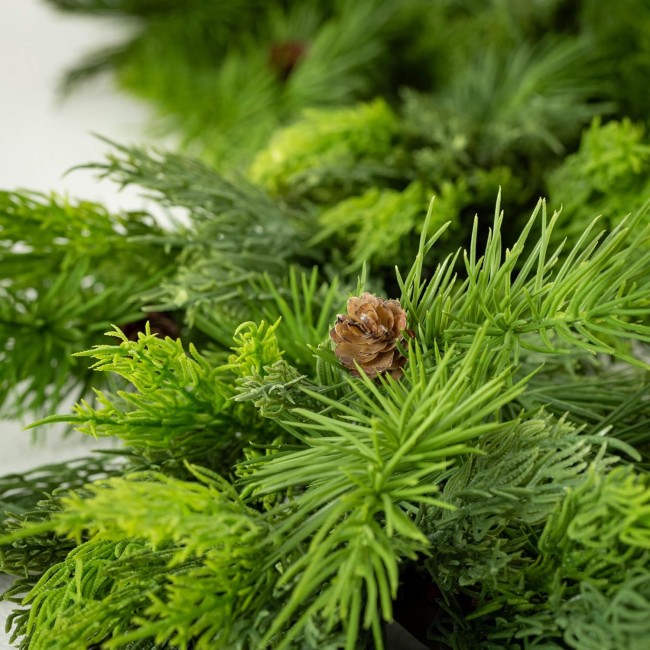  6' Lush Green Cedar Garland, Christmas Decor, Artificial Greenery, Perfect for Fireplace Mantels, Dining and Living Rooms