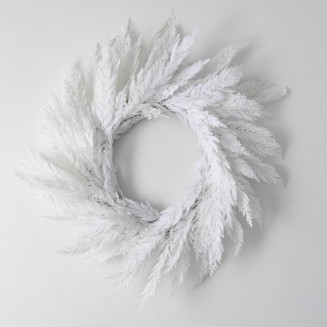  28" White Cypress Wreath, Christmas Wreath, Front Decor Decor, Perfect for Fireplace Mantels, Dining and Living Rooms