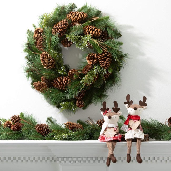  Gingerbread Reindeer Figurines, Christmas Decorations, Holiday Home Decor for Bookshelf, Tabletop and Mantel Décor and Gifts