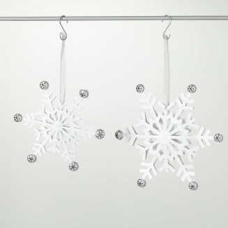  Snowflake Ornament Set of 2, Christmas Décor, Christmas Ornaments, Christmas Tree Ornaments, Christmas Decorations Indoor