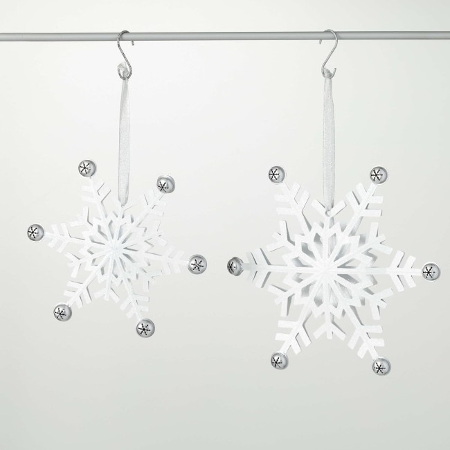  Snowflake Ornament Set of 2, Christmas Décor, Christmas Ornaments, Christmas Tree Ornaments, Christmas Decorations Indoor